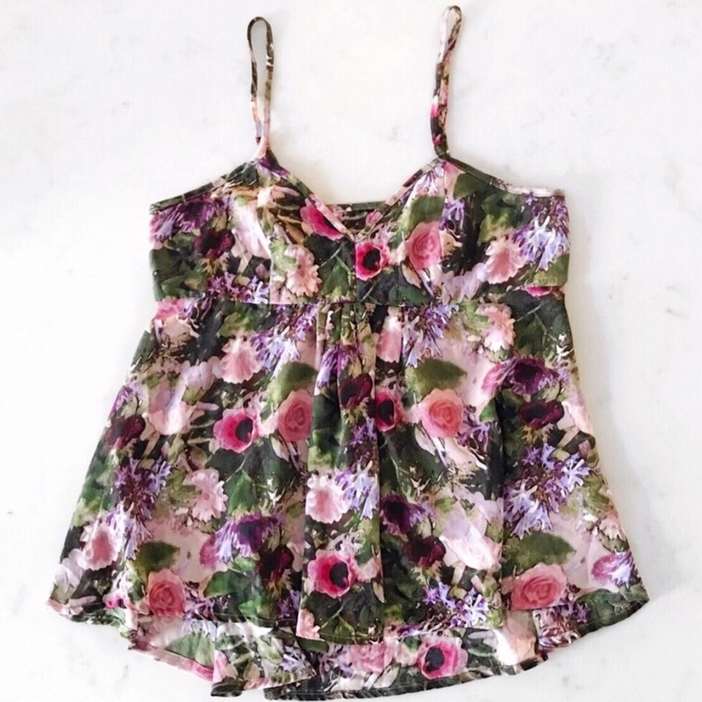 Jack by B.B. Dakota Floral Camisole Flowy Tank Medium